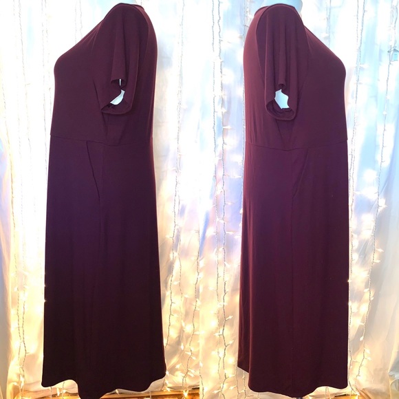 TORRID ⭐️ Burgundy Purple Button Front Dress - Picture 9 of 13
